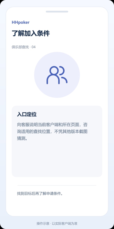HHpoker 了解加入条件操作示意